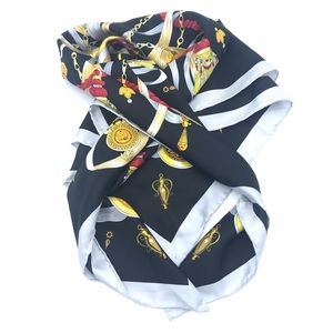 Alessandro Meucci Accessories - Alessandro Meucci black and gold silk scarf Alessandro Meucci Accessories - Alessandro Meucci black and gold silk scarf